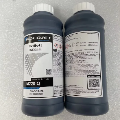 Videojet M220-Q Printer Ink 1000ml Original Willett Dod Cij Printing Ink for Vj 2120 Large Character Printer.